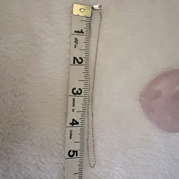 Sterling .925 Ankle Rope Chain Bracelet - Picture 6 of 6